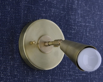 Adjustable Wall Light - Gold Modern Sconce - Mid Century - Industrial - Bathroom Vanity Light -