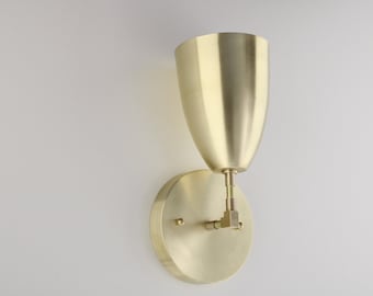 Light Down - Brass Fixture - Sconce Wall Lamp - Minimalist Lighting - Modern Brass Light