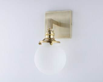 Moon Sconce - Bathroom Lighting - Brass Vanity Lamp - Wall Light Brass - Mid Century Modern Wall Fixture