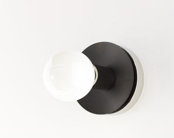 Individual Lighting Nickel and Black - Brass Fixture - Sconce Wall Lamp - Minimalist Lighting - Modern Brass Light