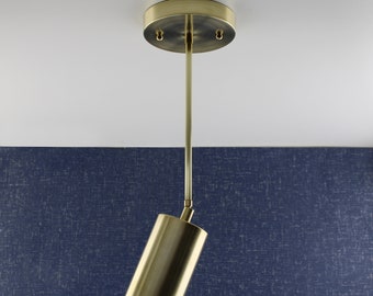 Brass Pendant Light - Unique Lighting - Mid Century Lighting - Modern Lighting - Kitchen Island - Industrial Lighting