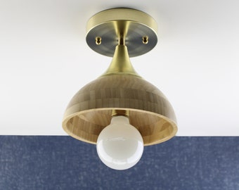 Wood Ceiling- Ceiling Lamp Fixture - Mid Century Lighting - Farmhouse Light - Modern Lighting - Hanging Light - Chandelier