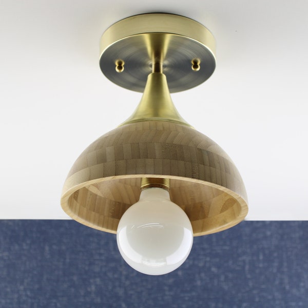 Wood Ceiling- Ceiling Lamp Fixture - Mid Century Lighting - Farmhouse Light - Modern Lighting - Hanging Light - Chandelier