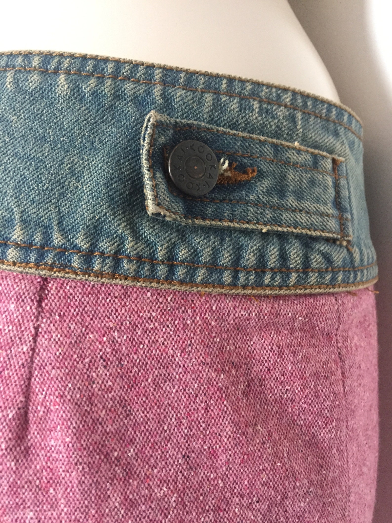 Vintage women's wool silk pink KOOKAI trousers size 40 | Etsy