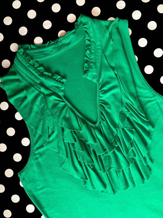 Vintage Women’s Viscose Elastane Blend Green Top … - image 6