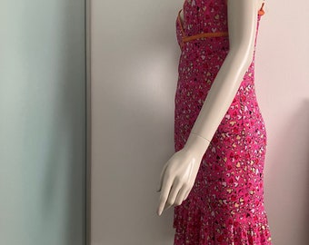 Women's 90's Pink KOOKAI Double Layer Slip Dress Bottom Plated Bra