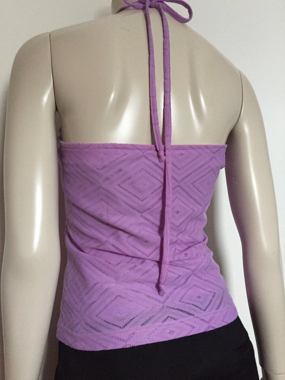 Vintage Women's Cotton Woven Light Violet Purple … - image 3