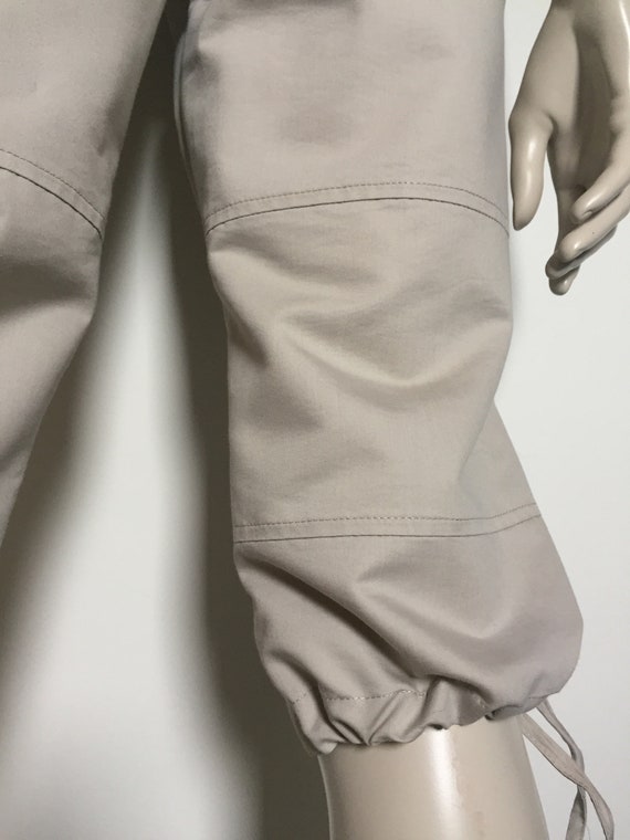 Vintage Women's Beige MAX&CO Wide Capri Pants Str… - image 2