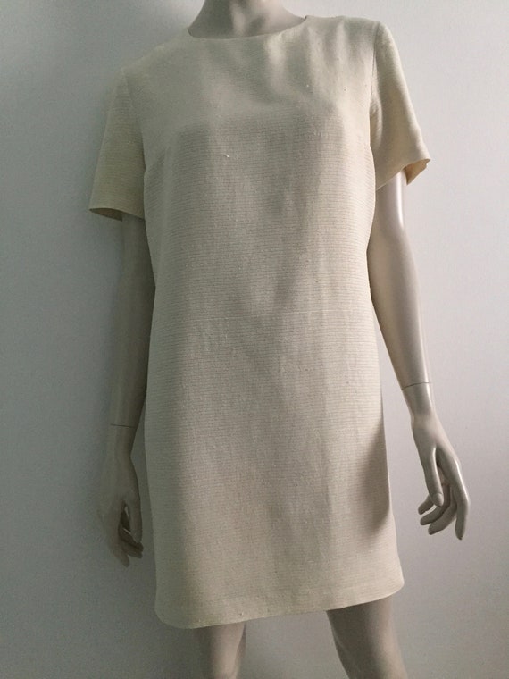 Vintage 90’s Women’s Natural Crème Beige Shantung… - image 2