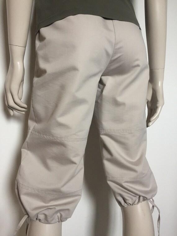 Vintage Women's Beige MAX&CO Wide Capri Pants Str… - image 3