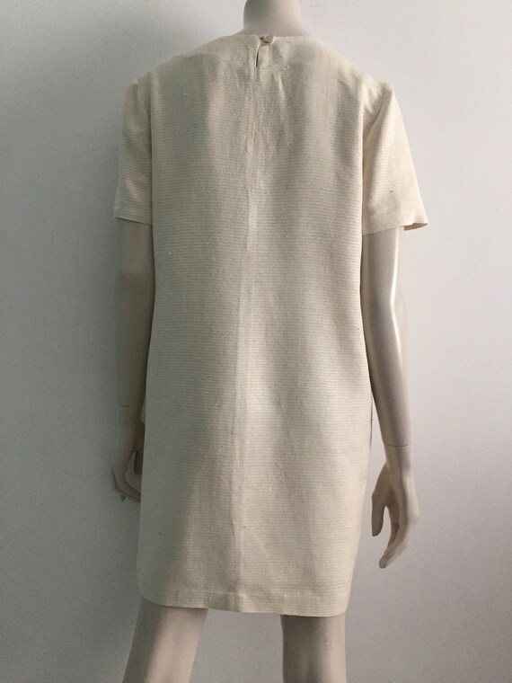 Vintage 90’s Women’s Natural Crème Beige Shantung… - image 7