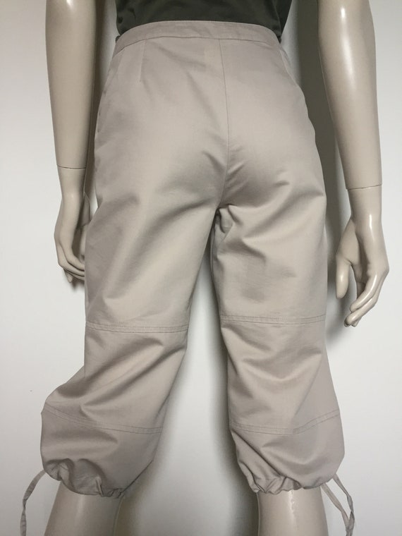 Vintage Women's Beige MAX&CO Wide Capri Pants Str… - image 1