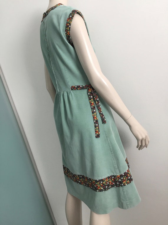 Vintage Rare 70's Women's Mint Green Ribbed Light… - image 3