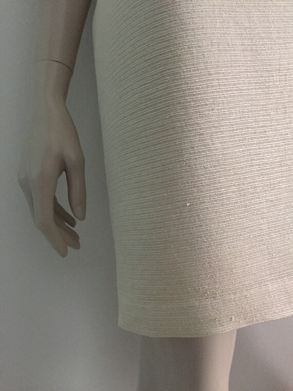 Vintage 90’s Women’s Natural Crème Beige Shantung… - image 3