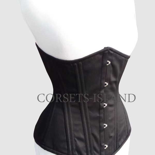 Heavy Duty Double Steel Boned Underbust Waist Trainer Shaper Cotton Corset