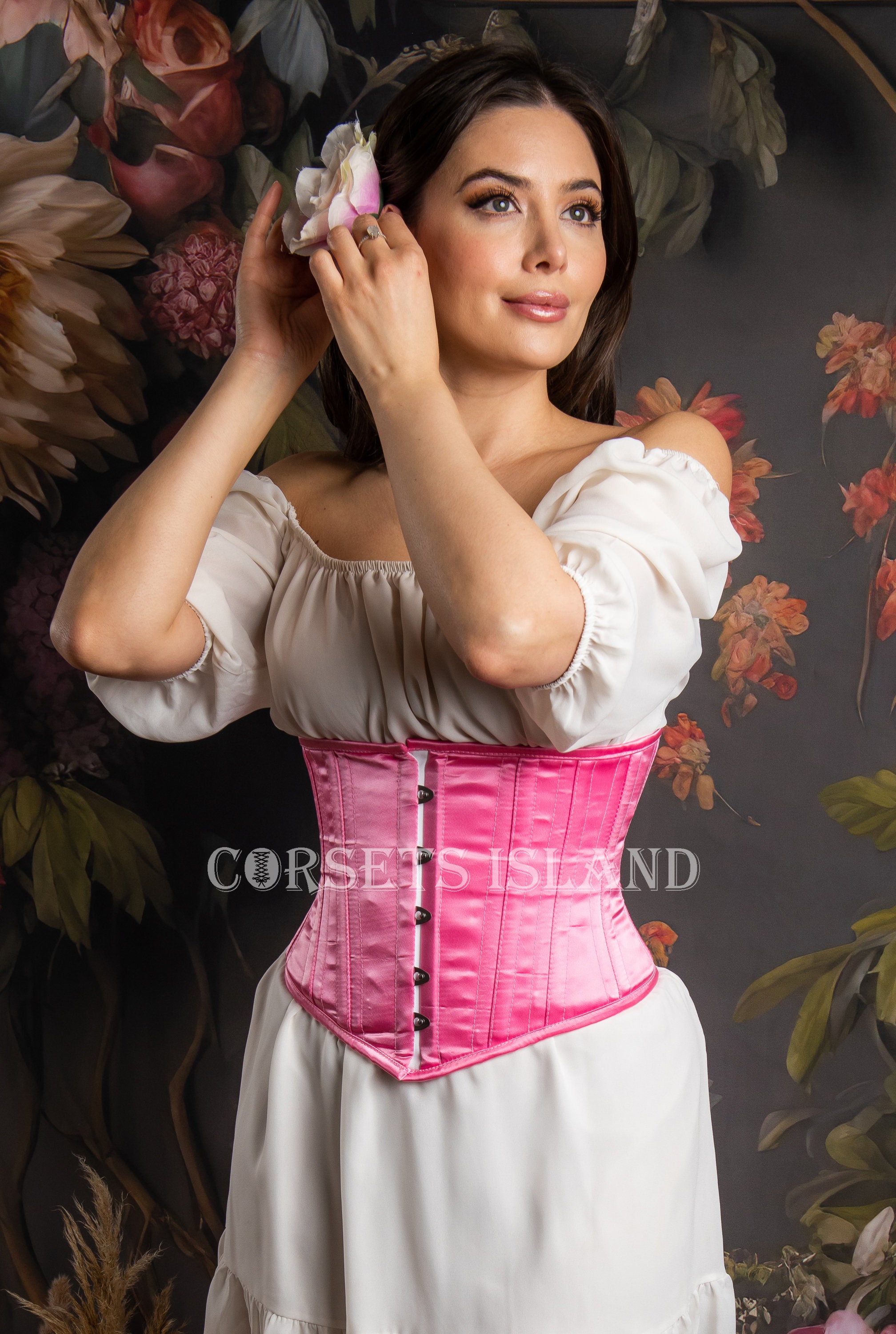 Heavy Duty Women's Underbust Baby Pink Corset , Double Steel Boned Corset  100% Satin Waist Trainer Corset , Baby Pink Corset -  Canada