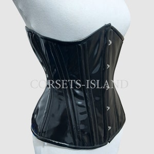 Underbust Waist Trainer Double Steel Boned Heavy Duty Women's PVC Corset