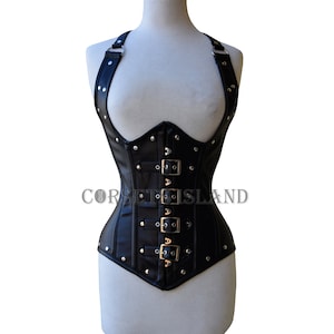 PVC Corset with Lace Up Sides & Adjustable Straps – The Black Room