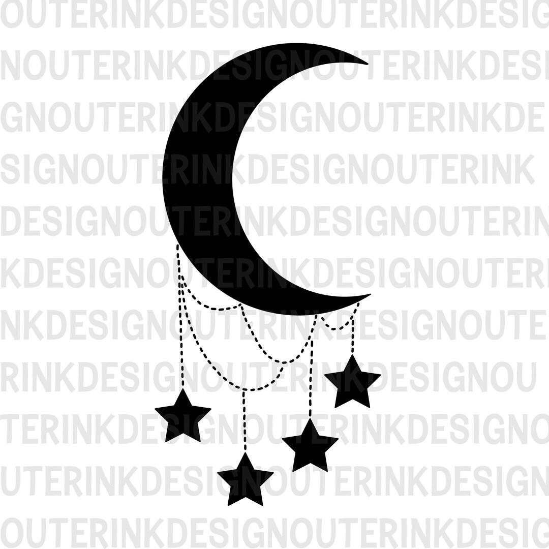 Moon and Stars Png Png File Moon Png Stars Png - Etsy