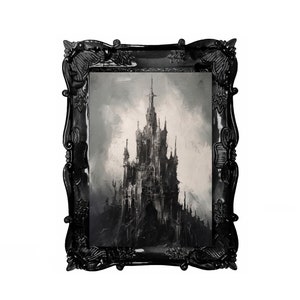 Castlevania - Dracula's dark castle - Oil painting. White death Series I. Art print and poster. Artwork Gothic home decor gift.