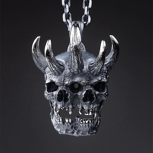 The double skull devil - Fashion Unisex Jewellery Gothic Couple Pendants Gift