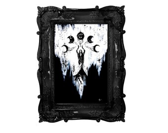 Witchery Vertical Poster Gift Art Print Moon Phases /& manifesting Witch poster