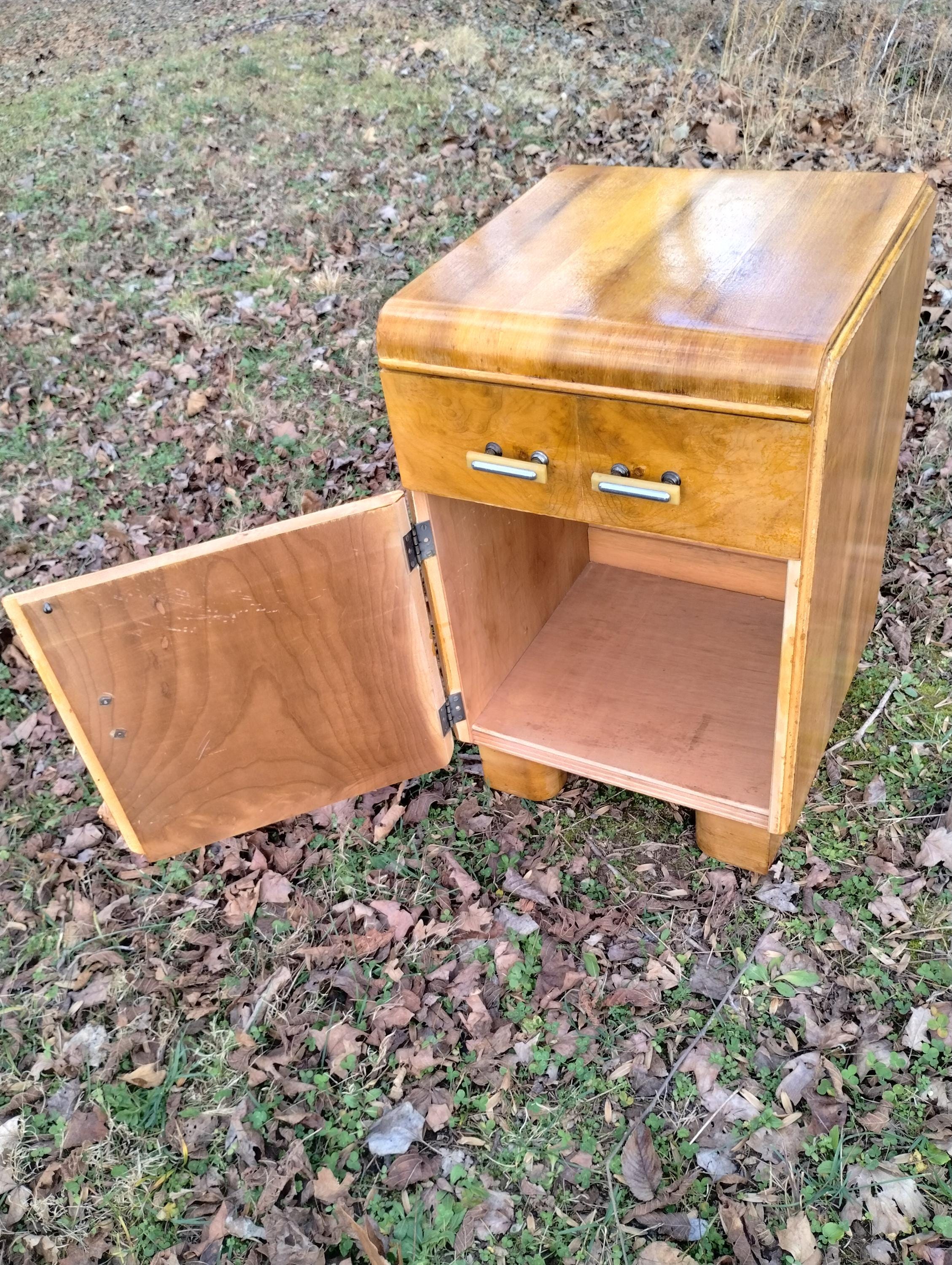 Authentic Vintage Genuine Fashion Flow Cabinet | Art Deco Era | Restored  with Melamine Handles