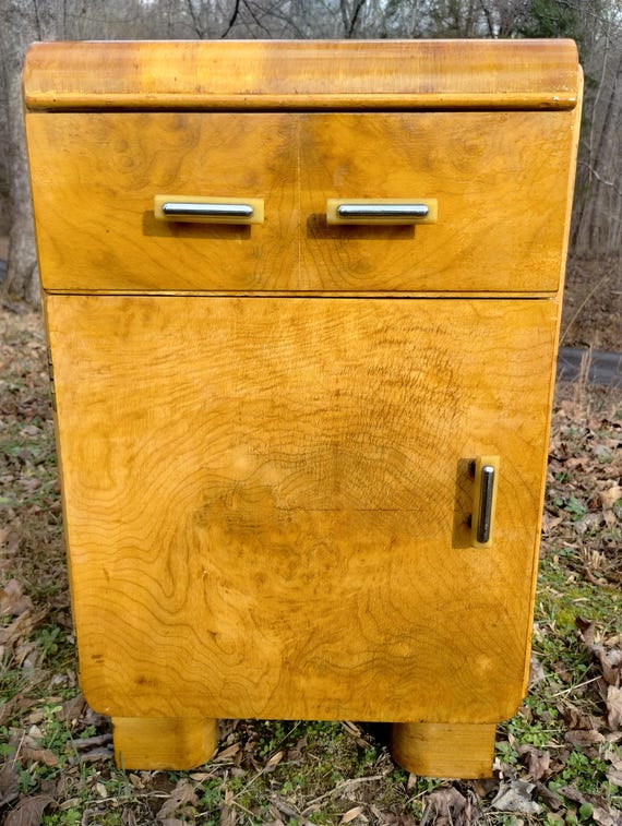 Authentic Vintage Genuine Fashion Flow Cabinet | Art Deco Era | Restored  with Melamine Handles