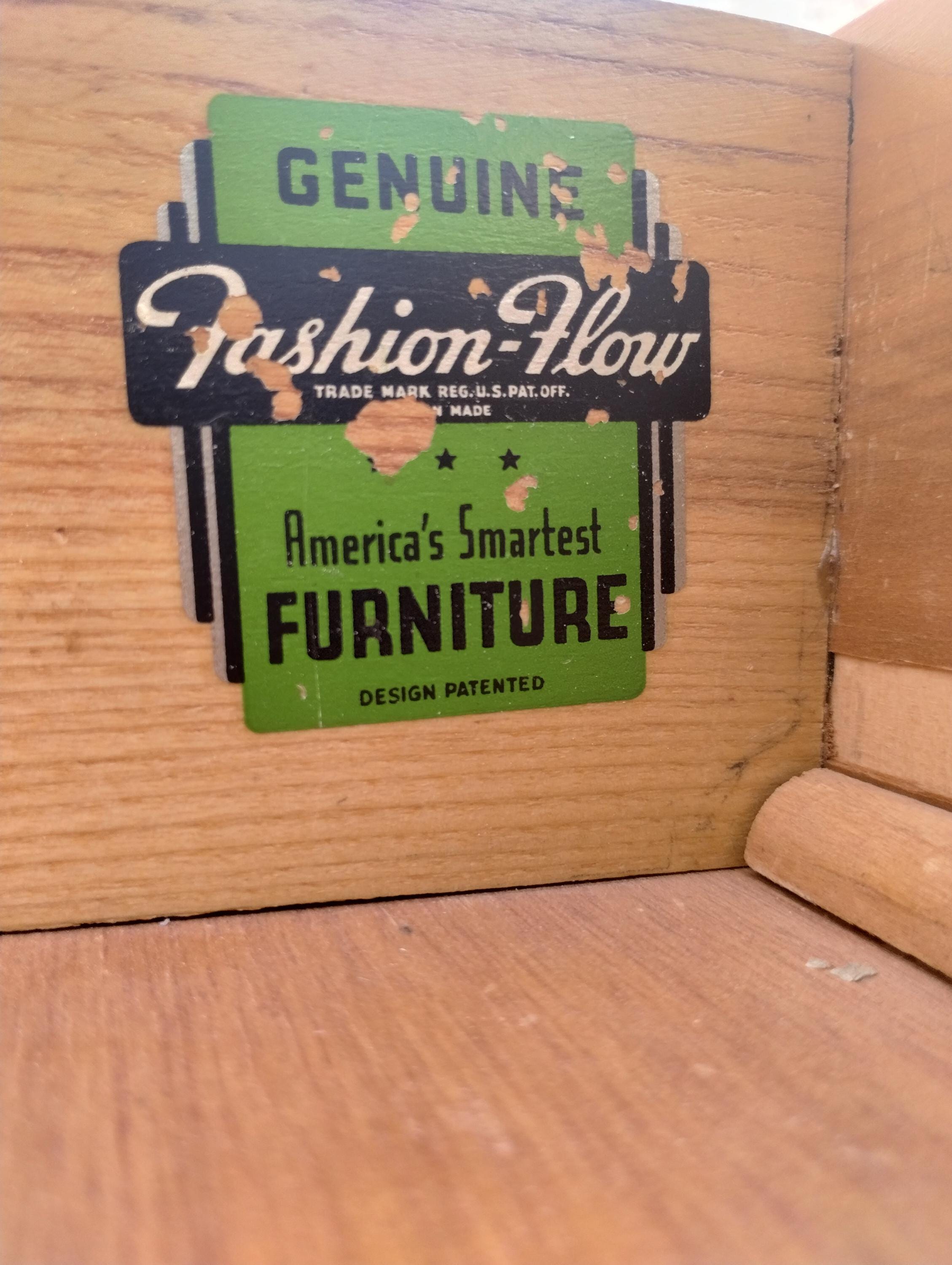 Authentic Vintage Genuine Fashion Flow Cabinet | Art Deco Era | Restored with Melamine Handles Authentic Vintage Genuine Fashion Flow Cabinet | Art Deco Era | Restored with Melamine Handles