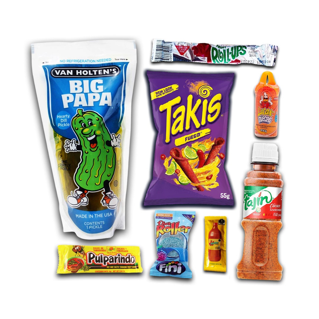 Taki Chamoy Pickle Kit With Lucas Muecas Fruit Roll Ups Etsy UK