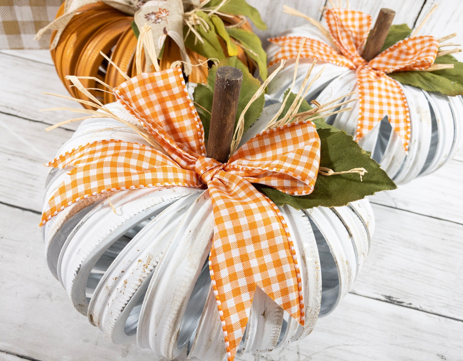 Mason Jar Lid Pumpkins Canning Jar Lid Pumpkin White Etsy