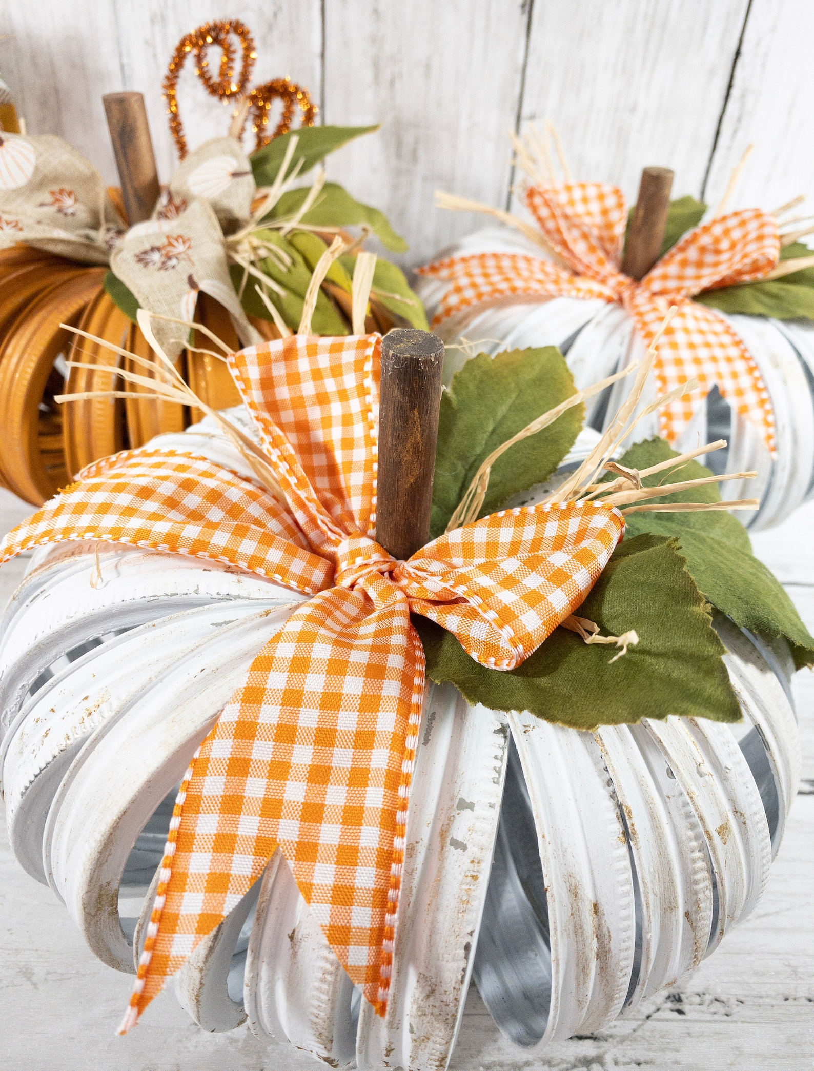 Mason Jar Lid Pumpkins Canning Jar Lid Pumpkin White Etsy