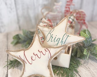 Christmas Ornament | Christmas Ornament Sets | Farmhouse Christmas Ornaments| Set of 6