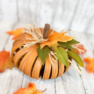 Mason Jar Lid Pumpkin: Rustic Orange Fall Decor