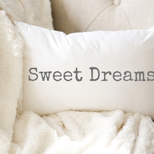 Sweet Dreams Lumbar Pillow: Personalized Polyester Accent Pillow
