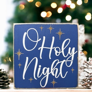 O Holy Night Lyrics and Nativity Christmas 3D Sign - Farmhouse Decor - –  The Crafty Shambles