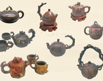 Handmade NiXing Clay Tea Pot – Customizable Engraved Design, Master Zhang