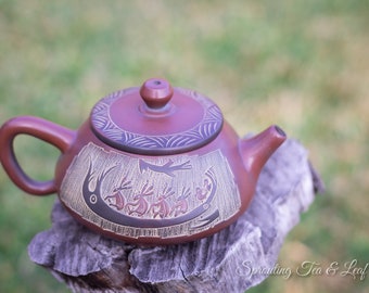 Boating in the Sky - Handmade NiXing Tea Pot 200ml by Master ZhenHe Zhang - Gongfu Tea-ware