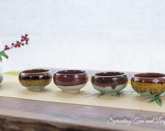 YaoBian Porcelain Tea Cups with Multi-Colors for GongFuCha - 4 Styles - Great Mother's Day Gift