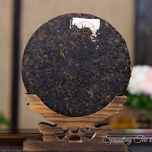2011 Spring Aged Shou/Ripe PuErh Tea Cake from MengHai YunNan - ChaShuWang - Great Gift