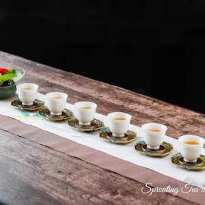KongFu Tea Cup Plate Saucer for GongFu Cha Wave Style - Great Gift