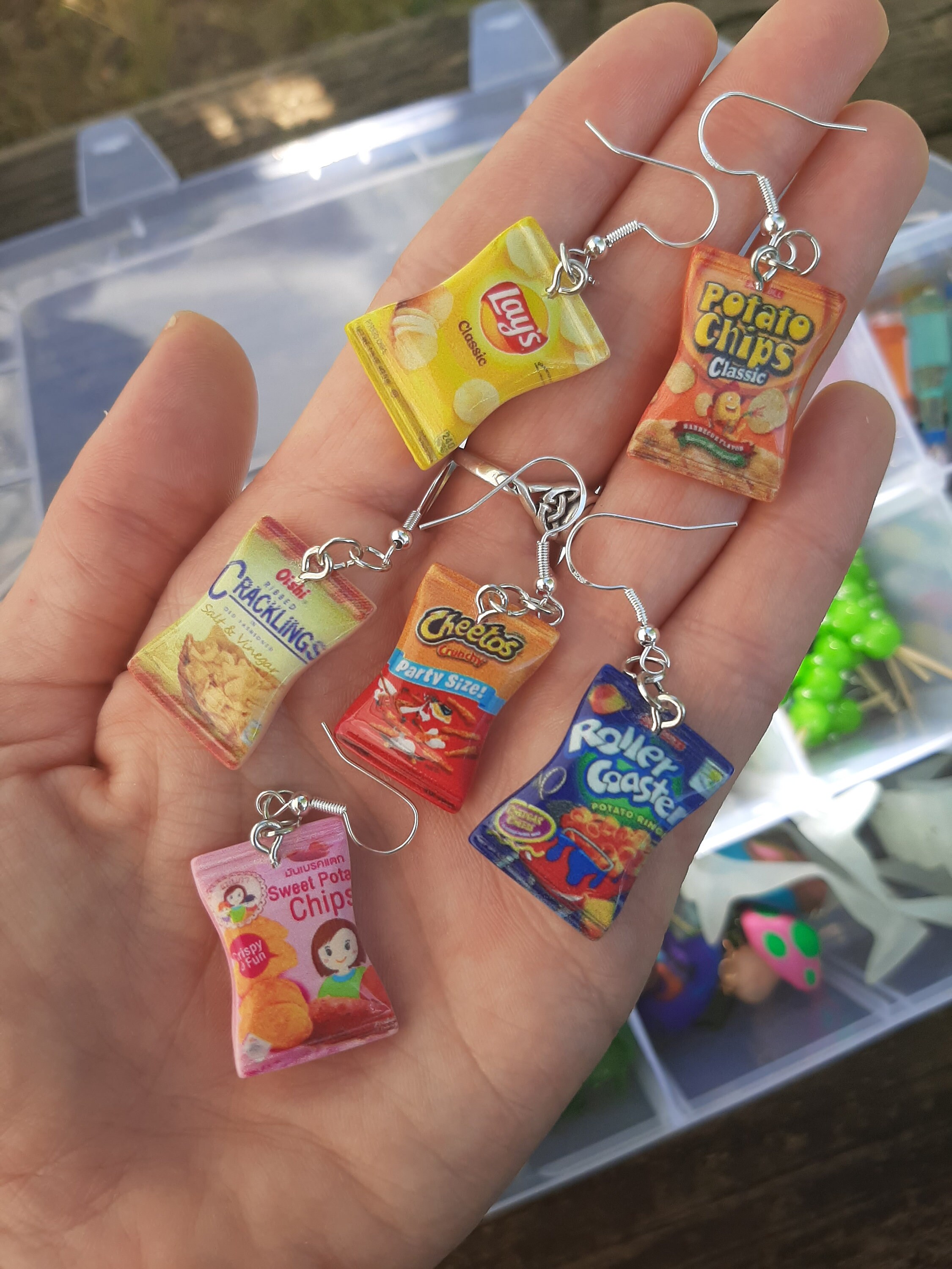 Chip Bag Earrings WITH surprise gifts Etsy