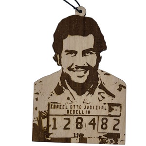 Pablo Escobar- Natuurlijk hout- Gegraveerd- Geparfumeerd