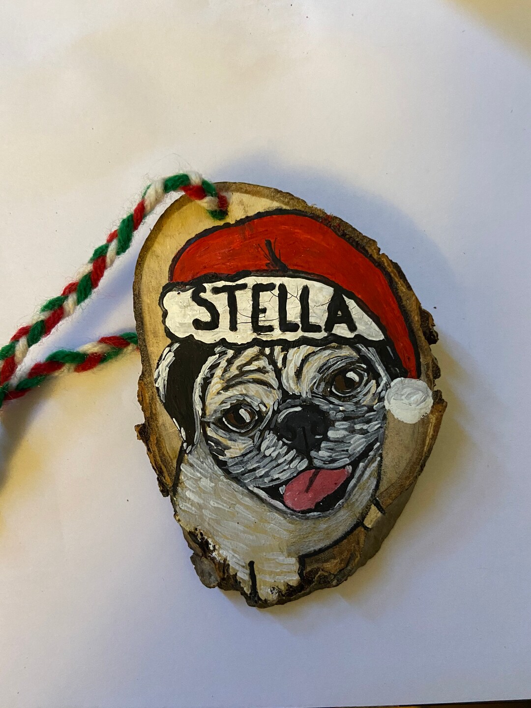 Custom Hand Painted Dog Ornaments Pets Animals Fandoms - Etsy