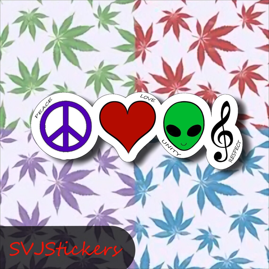 PLUR sticker Peace Love Unity Respect stoner | Etsy