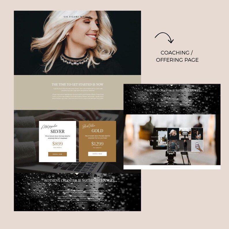 Showit-websitesjabloon voor coaches en ondernemers | Ontwerp van redactionele website afbeelding 6