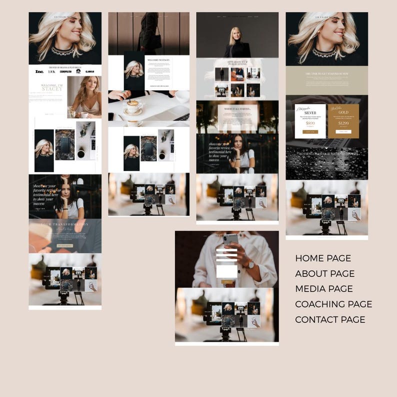 Showit-websitesjabloon voor coaches en ondernemers | Ontwerp van redactionele website afbeelding 2