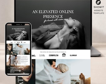 Showit Website Template for Coaches & Entrepreneurs | Editorial Website Design | ELAN