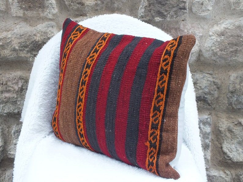 Rustic Decor Decorative Pillow Handwoven Pillow 18x20 Kilim Pillow Aztec Rug Pillow Pillow Case Ethnic Pillow Couch Pillow