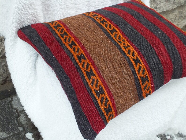 Rustic Decor Decorative Pillow Handwoven Pillow 18x20 Kilim Pillow Aztec Rug Pillow Pillow Case Ethnic Pillow Couch Pillow